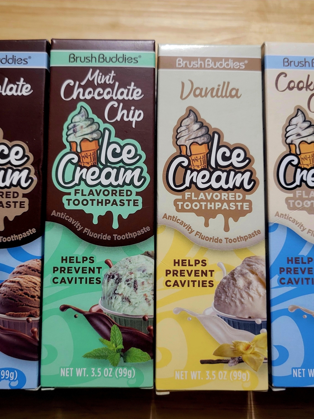 Vanilla Ice Cream Flavored Toothpaste - Yellow